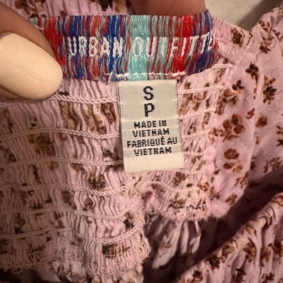 Urban Outfitters Allie Juliet Puff Sleeve Sz SP Peasant Blouse Cottagecore Boho - Picture 4 of 13